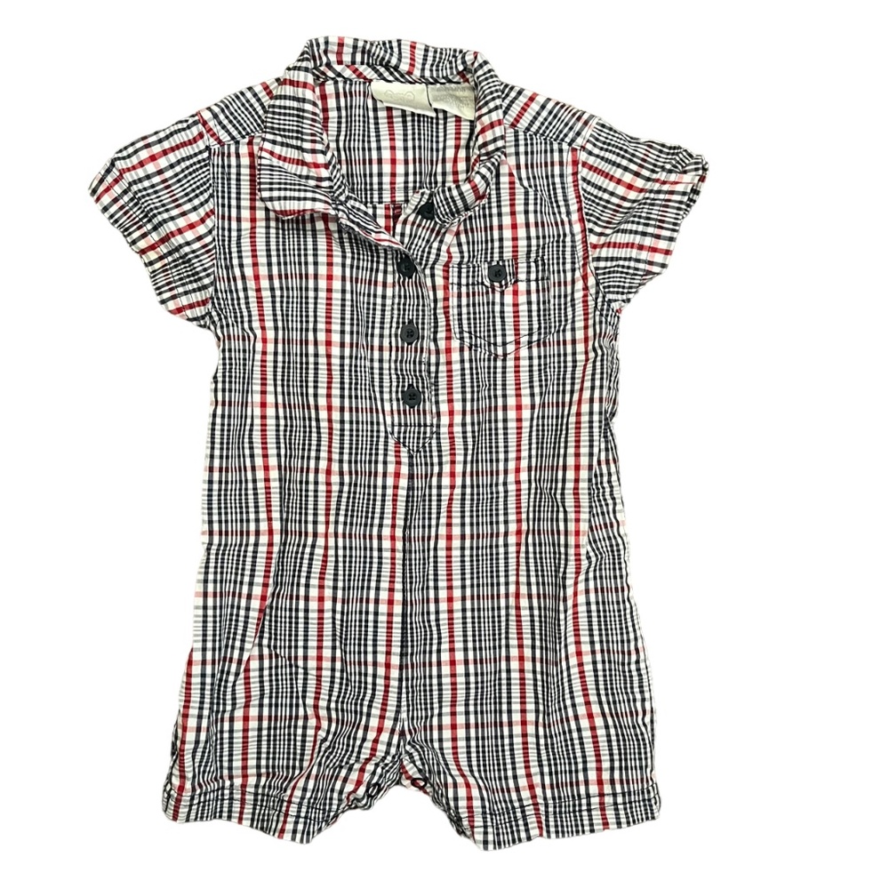 Koala Baby Red, White & Dark Navy Baby Romper, Size 6-9 Months
